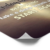 Elke dag is een nieuw begin poster (Hoek)