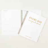 Elke dag is een nieuw begin voor minimaal goud en planner (Display)