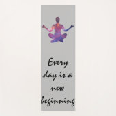 Elke dag is een nieuw begin yogamat (Voorkant)
