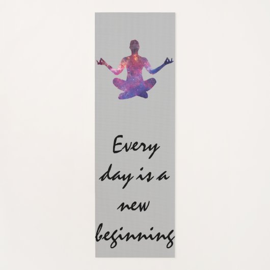 Elke dag is een nieuw begin yogamat (Voorkant)