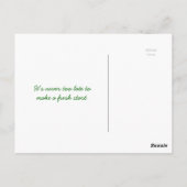 Elke dag is een nieuw, beginnend zonlicht bos briefkaart (Achterkant)