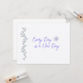 Elke dag is een nieuwe dag Inspirerend Kaart (Voorkant / Achterkant in situ)