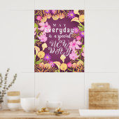"Elke dag is een nieuwe dag" Poster (Keuken)