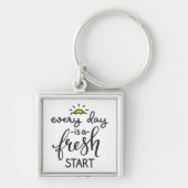 Elke dag is een nieuwe Inspirerend prijsopgave voo Sleutelhanger (Voorkant)