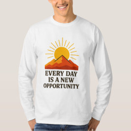 Elke Dag Is Een Nieuwe Kans – Inspirerende Zon T-shirt