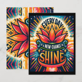 Elke dag is een nieuwe kans om te schitteren briefkaart (Voorkant / Achterkant)