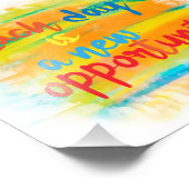 Elke dag is een nieuwe opportuniteitscalligrafie-o foto afdruk (Hoek)