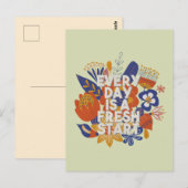 Elke dag is een nieuwe start briefkaart (Voorkant / Achterkant)