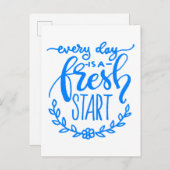 Elke dag is een nieuwe start briefkaart (Voorkant / Achterkant)