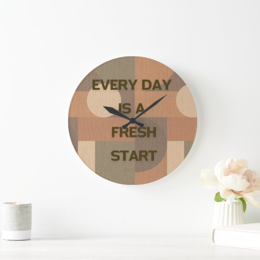 Elke dag is een nieuwe start grote klok (Huis)