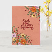 Elke Dag is een Nieuwe Start Kaart (Gele Bloem)