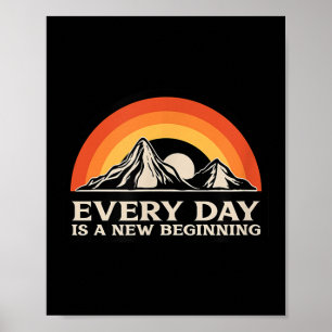 Elke Dag Is Een Nieuwe Start Mannen Vrouwen Boeddh Poster