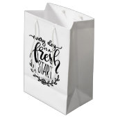 Elke dag is een nieuwe start medium cadeauzakje (Achterkant Gekanteld)