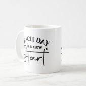 Elke dag is een nieuwe start Motivatie Mok (Voorkant links)