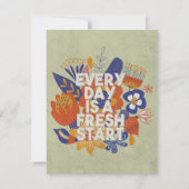 Elke dag is een nieuwe start notitiekaartje (Voorkant)