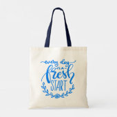 Elke dag is een nieuwe start tote bag (Achterkant)