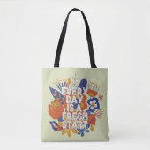 Elke dag is een nieuwe start tote bag (Voorkant)