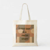Elke dag is een nieuwe start tote bag (Achterkant)