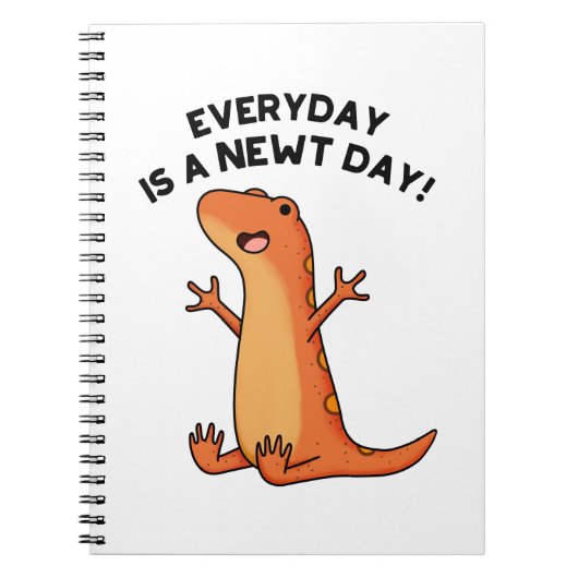 Elke Dag Is Een Nieuwedag Grappige Cute Salamander Notitieboek (Voorkant)