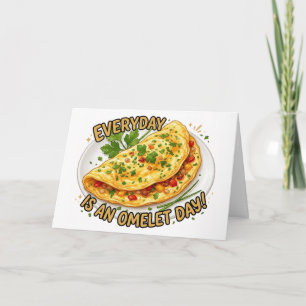 Elke Dag Is Een Omelet Dag Ontbijt Foodie Kaart