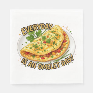 Elke Dag Is Een Omelet Dag Ontbijt Foodie Servet