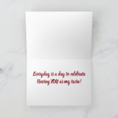 ELKE DAG IS EEN SPECIALE VERJAARDAG, MIJN TWEELING KAART (Binnen)