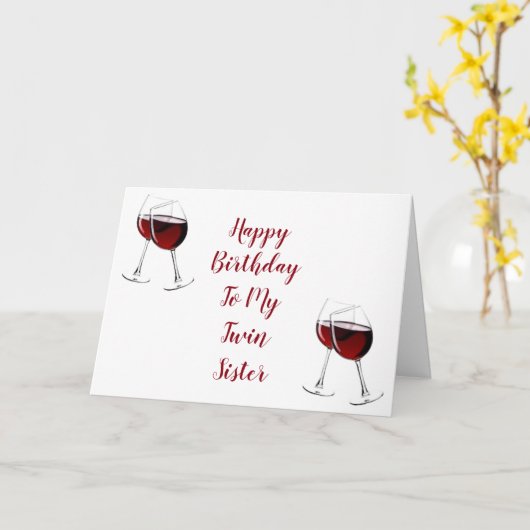 ELKE DAG IS EEN SPECIALE VERJAARDAG, MIJN TWEELING KAART (Gele Bloem)