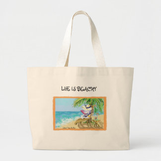 Elke dag is een strandtas grote tote bag