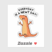 Elke dag is een volgende dag grappige salamander w sticker (Vel)