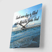 ELKE DAG IS EEN WONDER VAN GOD VIERKANTE KLOK (Hoek)