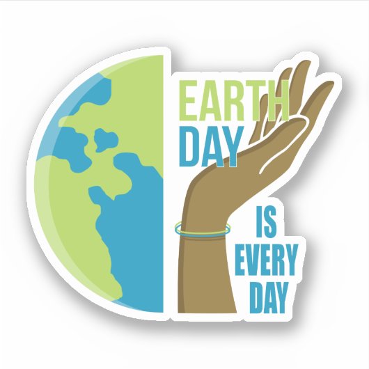 Elke dag is elke dag sticker (Voorkant)