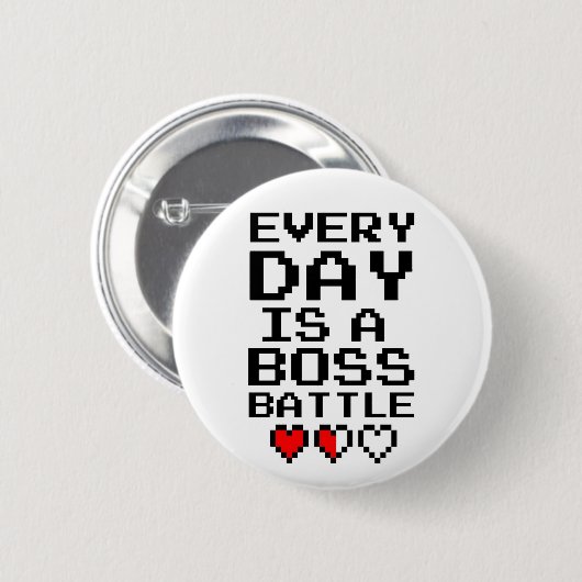 Elke dag is er een Button met een Boss Battle (Voorkant /achterkant)