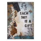 Elke dag is er een geschenk, gemengde mediataart (Voorkant)