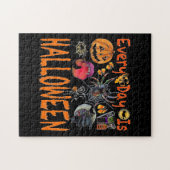 Elke dag is er een halloween puzzle legpuzzel (Horizontaal)