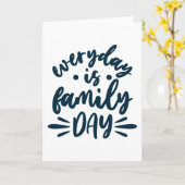 Elke dag is familiedag kaart (Gele Bloem)