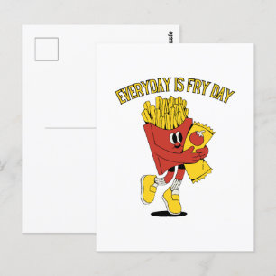Elke Dag Is Frituur Dag Briefkaart