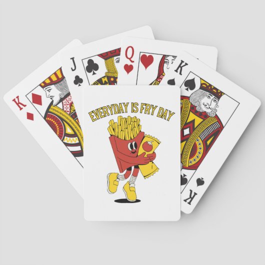 Elke Dag Is Frituur Dag Pokerkaarten (Achterkant)