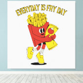Elke Dag Is Fry Dag Canvas Afdruk (Insitu (Houten vloer))