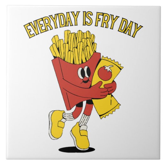 Elke Dag Is Fry Dag Tegeltje (Voorkant)