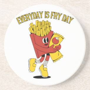 Elke Dag Is Fry Dag Zandsteen Onderzetter