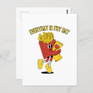 Elke dag is Fry Day Briefkaart
