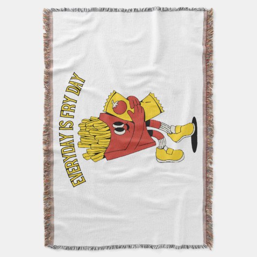 Elke dag is Fry Day Deken (Voorkant Verticaal)