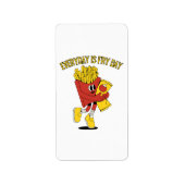 Elke dag is Fry Day Etiket (Voorkant)