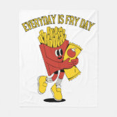 Elke dag is Fry Day Fleece Deken (Voorkant)