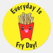 Elke dag is Fry Day! Kawaii Franse Fries Cartoon