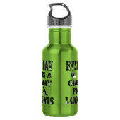 Elke dag is goed voor grassen, waterflesje waterfles  (Achterkant)