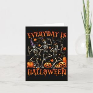 Elke dag is Halloween grappig skelet dansen Kaart