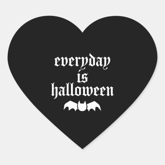 Elke dag is halloween hart sticker (Voorkant)