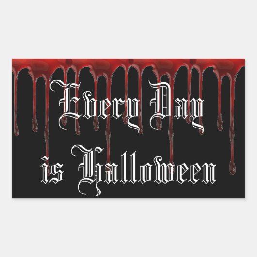 Elke dag is Halloween Rechthoekige Sticker (Voorkant)