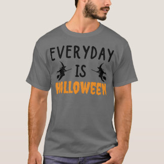 elke dag is halloween retro t-shirt